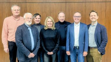 v.l.n.r.:  Frank Gotthardt, Wilfried Wüst, Bodo Koch, Dr. Claudia Röder, Michael Selinka, Jürgen Muth, Christoph Ditschler.